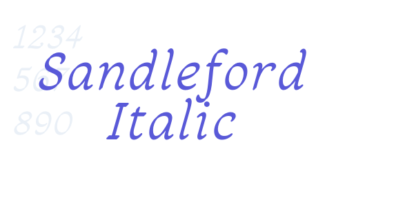 Sandleford Italic font free