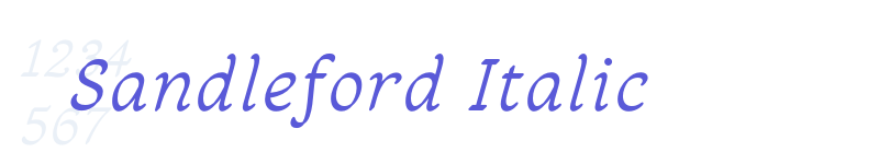 Sandleford Italic-related font