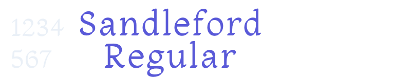 Sandleford Regular-related font