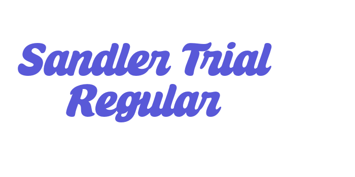 Sandler Trial Regular Font Download