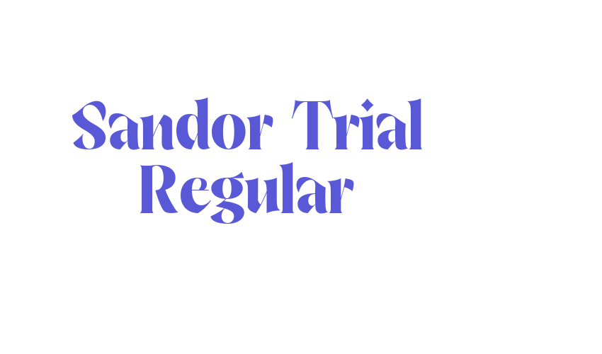 Sandor Trial Regular Font Download