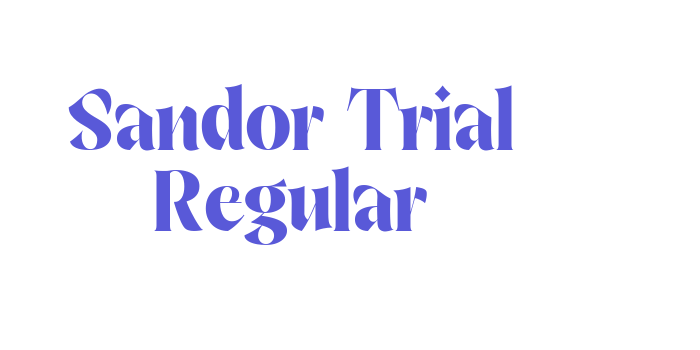 Sandor Trial Regular Font Download