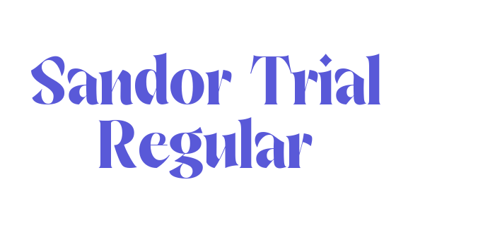 Sandor Trial Regular Font