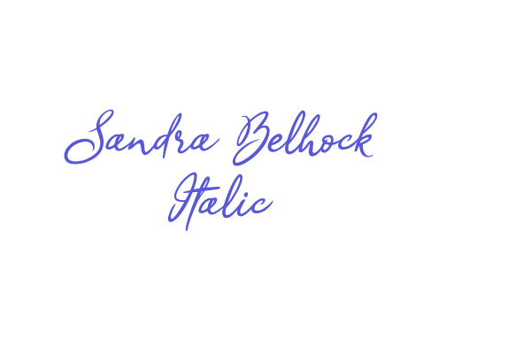 Sandra Belhock Italic Font