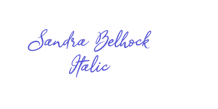 Sandra Belhock Italic Font Download