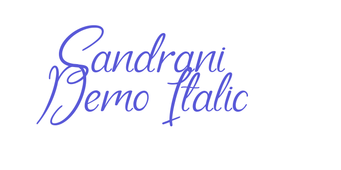 Sandrani Demo Italic Font Download