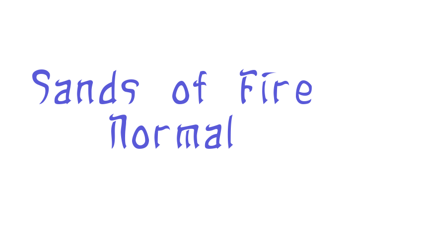 Sands of Fire Normal Font Download