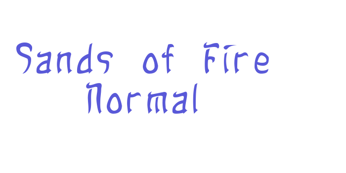 Sands of Fire Normal Font Download