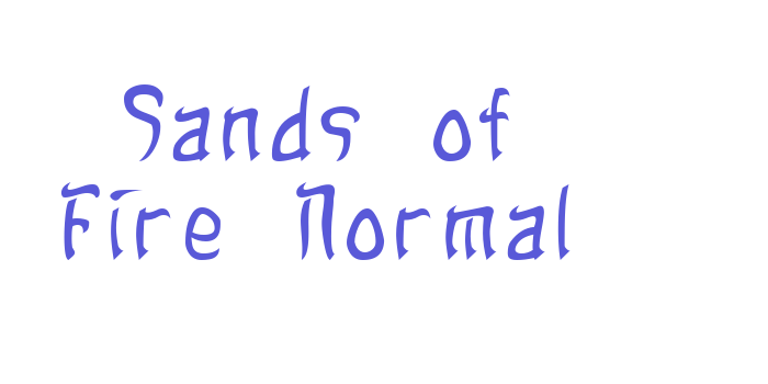 Sands of Fire Normal Font