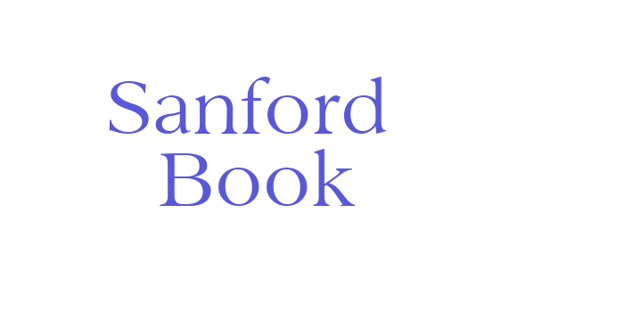 Sanford  Book Font Download