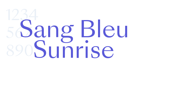 Sang Bleu Sunrise font