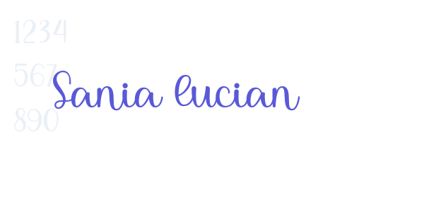 Sania lucian font free