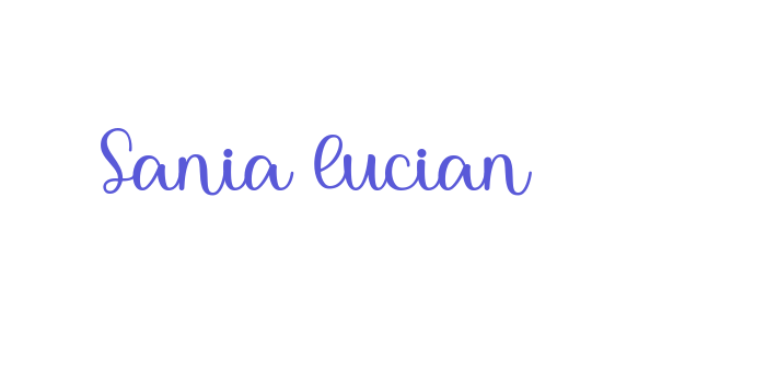 Sania lucian Font Download