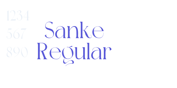 Sanke Regular font free