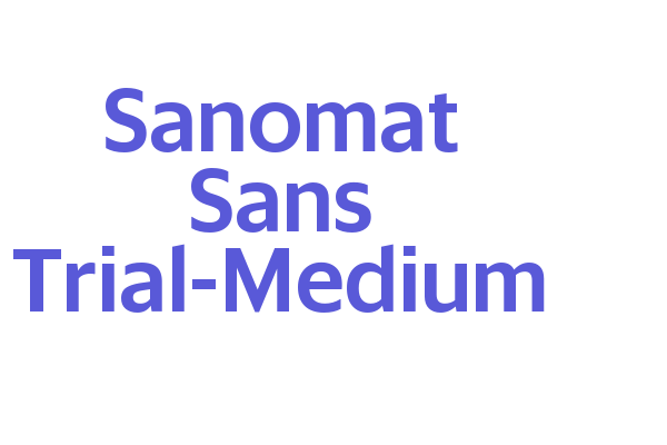 Sanomat Sans Trial-Medium Font