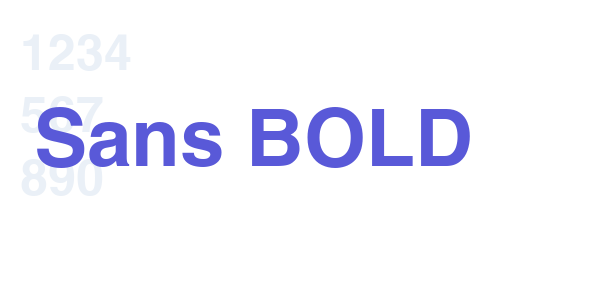 Sans BOLD font free