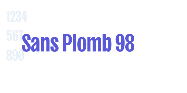 Sans Plomb 98 font free