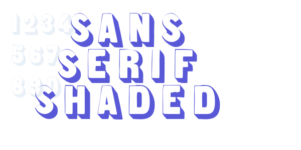 Sans Serif Shaded font