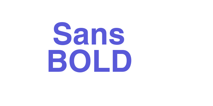 Sans BOLD Font