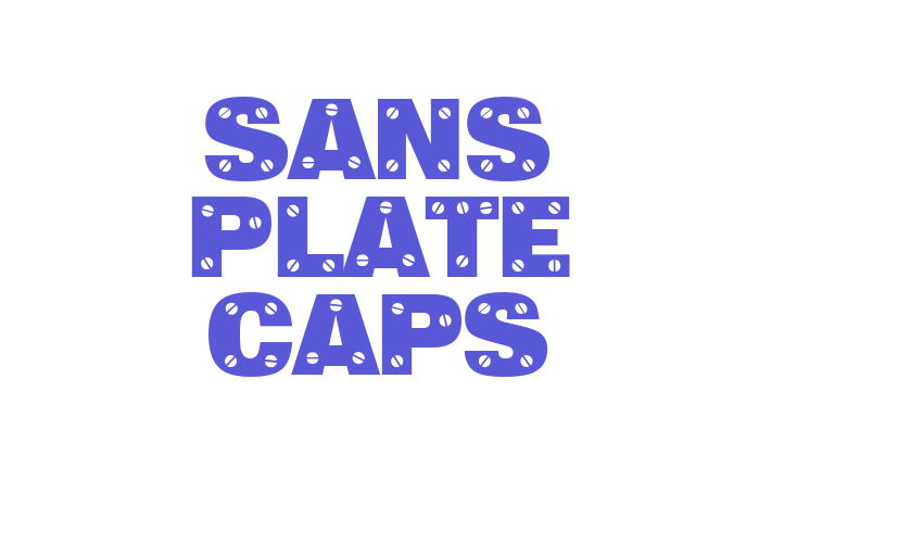 Sans Plate Caps Font