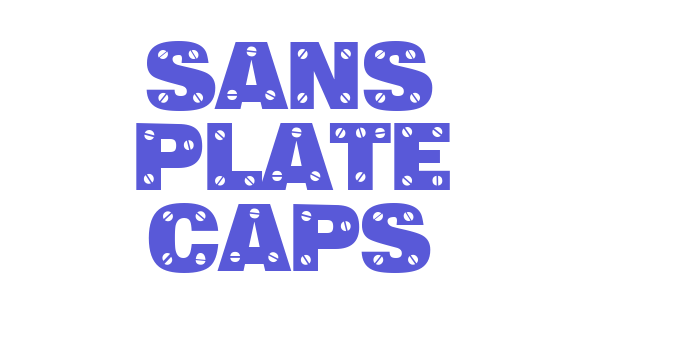 Sans Plate Caps Font Download