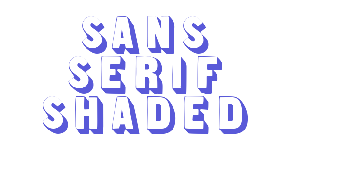 Sans Serif Shaded Font Download