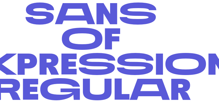 Sans of Expression Regular Font Download