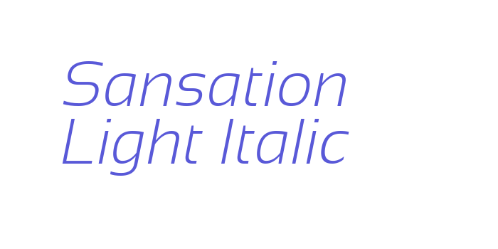 Sansation Light Italic Font Download