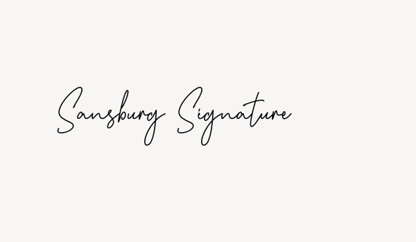 Sansburg Signature Font