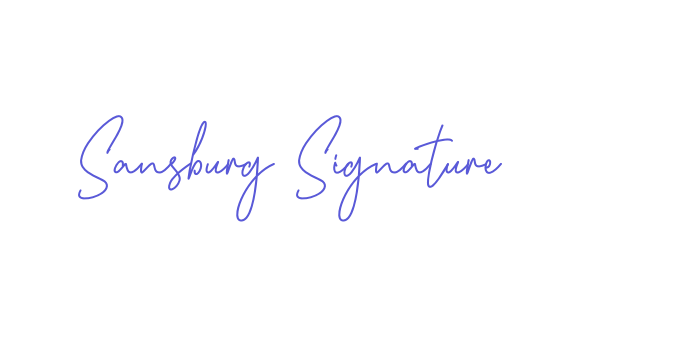 Sansburg Signature Font