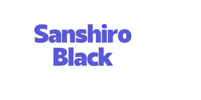 Sanshiro Black Font Download