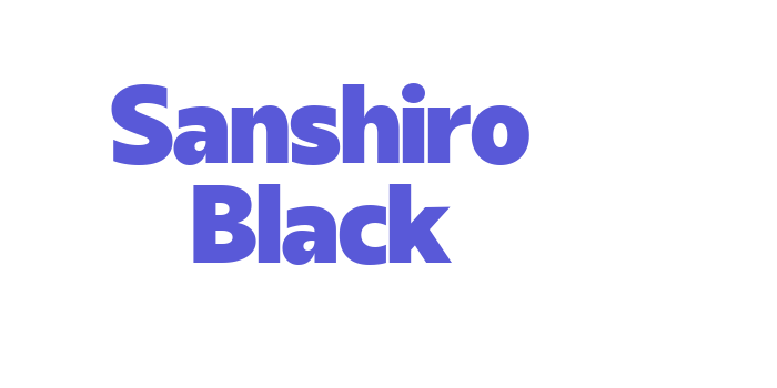 Sanshiro Black Font