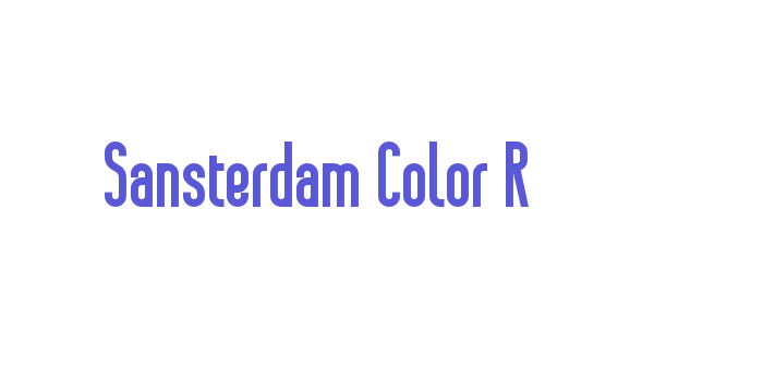 Sansterdam Color R Font Download