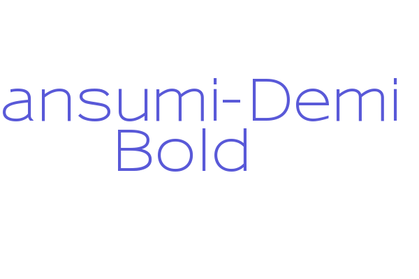 Sansumi-Demi Bold Font