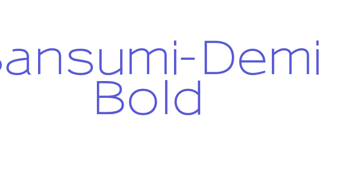 Sansumi-Demi Bold Font Download