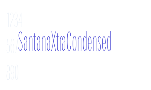 SantanaXtraCondensed Font Download