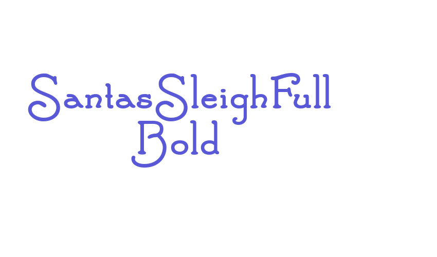 SantasSleighFull Bold Font Download