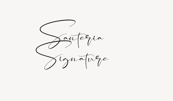 Santeria Signature Font