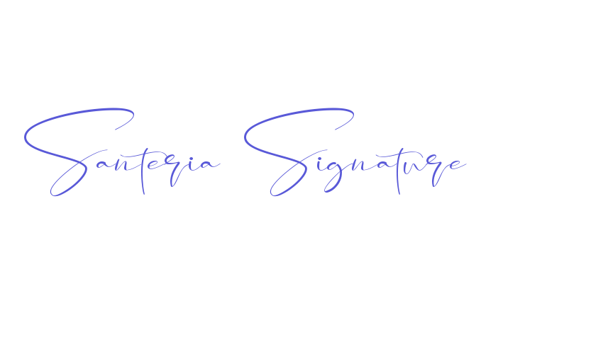 Santeria Signature Font Download