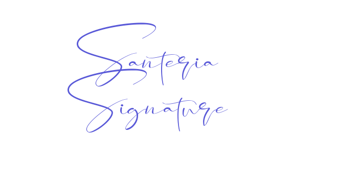 Santeria Signature Font