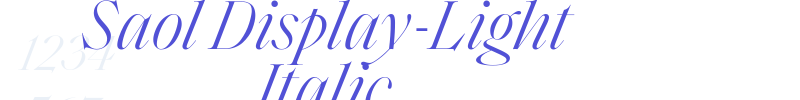 Saol Display-Light Italic