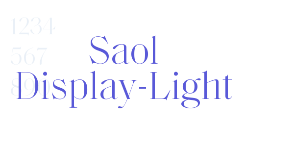 Saol Display-Light font free