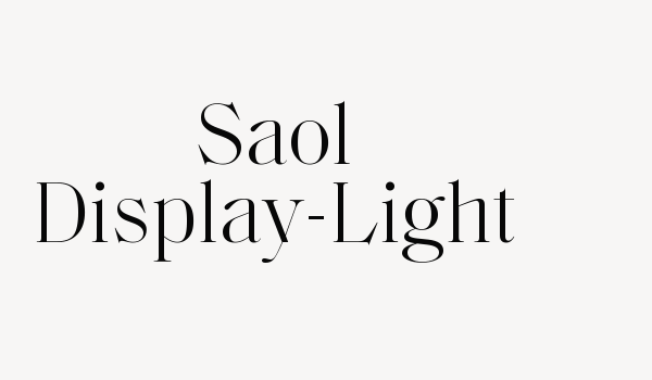 Saol Display-Light Font