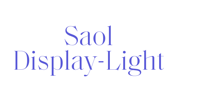 Saol Display-Light Font Download