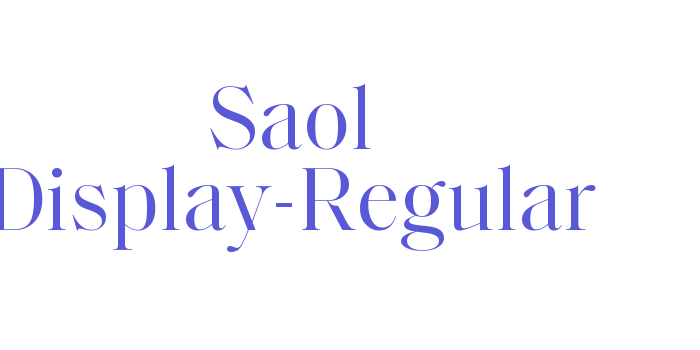 Saol Display-Regular Font Download