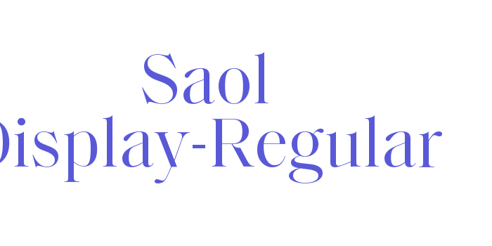 Saol Display-Regular Font