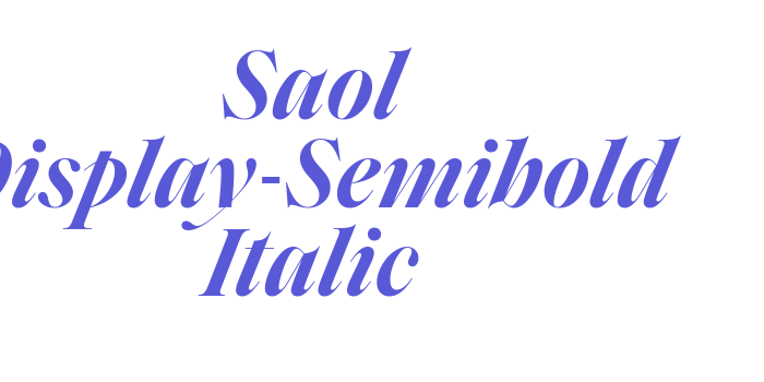 Saol Display-Semibold Italic Font Download