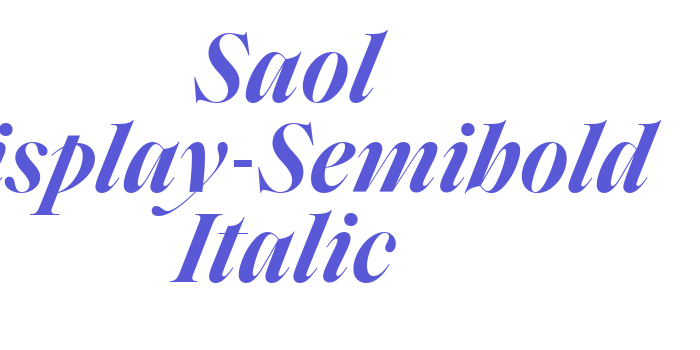 Saol Display-Semibold Italic Font