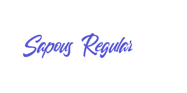 Sapous Regular font free