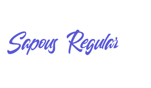 Sapous Regular font free